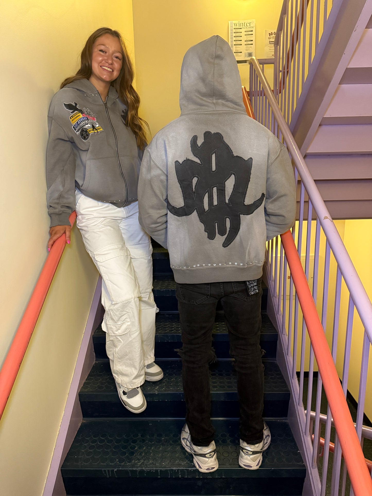 Grey & Black MM Zip-Up